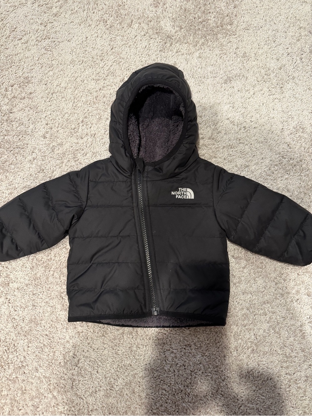 The North Face Kids Black Hooded Puffer Jacket